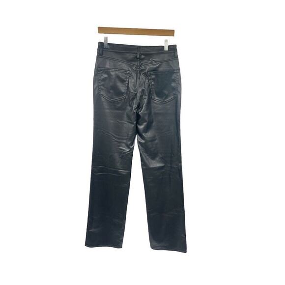 Divided By HM Faux Leather Pants Straight Leg Womens 6 - Picture 2 of 8